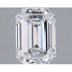 Diament laboratoryjny bezbarwny szlif szmaragdowy, 2.5ct, VVS1, E, GIA 1538048470