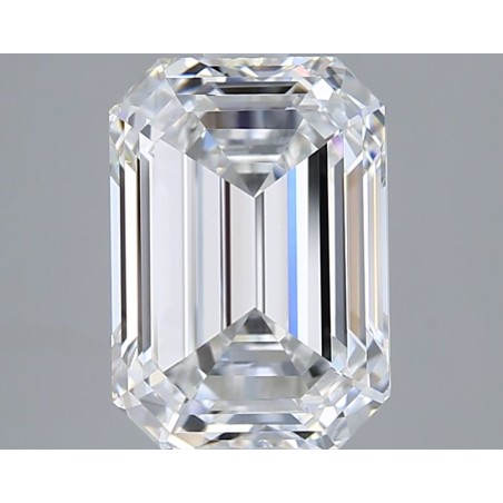 Diament laboratoryjny bezbarwny szlif szmaragdowy, 2.5ct, VVS1, E, GIA 1538048470