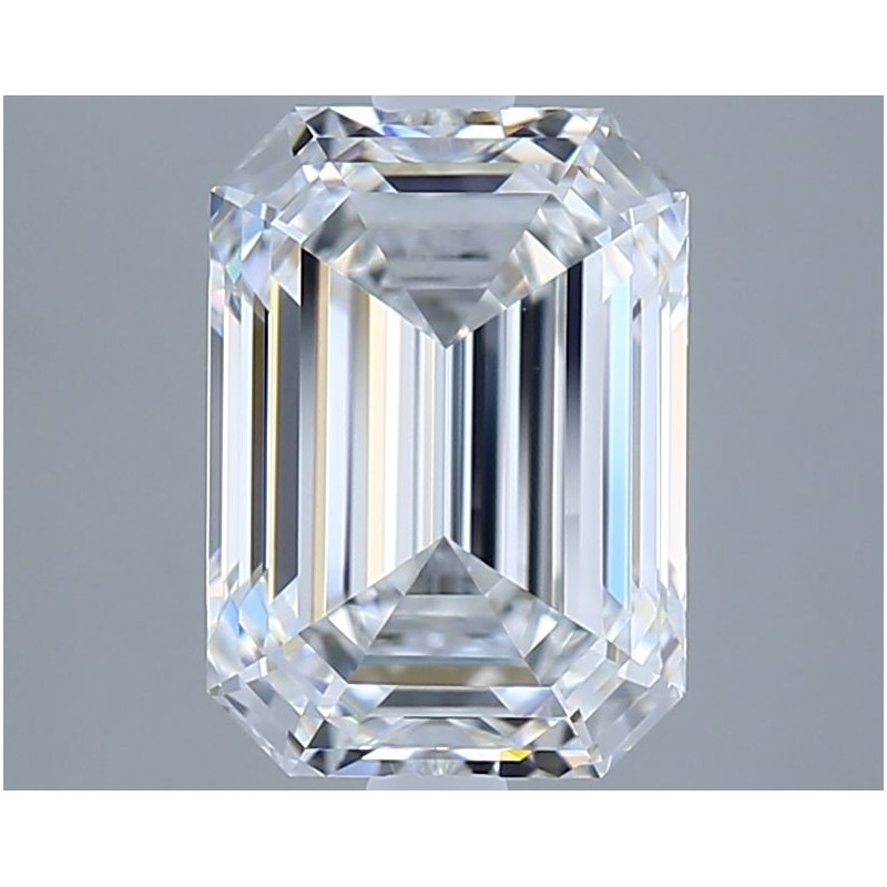 Diament laboratoryjny bezbarwny szlif szmaragdowy, 2.54ct, VVS2, D, GIA 7531318826