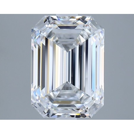 Diament laboratoryjny bezbarwny szlif szmaragdowy, 2.54ct, VVS2, D, GIA 7531318826