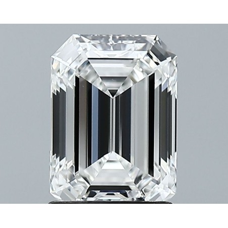 Diament laboratoryjny bezbarwny szlif szmaragdowy, 1.72ct, VVS2, F, GIA 6505957004