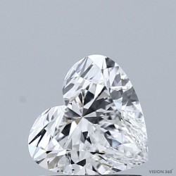 Diament laboratoryjny bezbarwny serce, 1.07ct, VVS2, D, IGI LG729503201