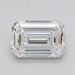 Diament laboratoryjny bezbarwny szlif szmaragdowy, 3ct, VVS2, D, GIA 1533247531