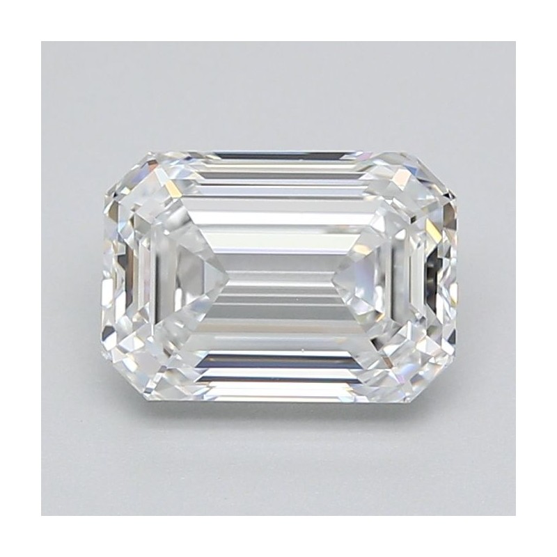 Diament laboratoryjny bezbarwny szlif szmaragdowy, 2.3ct, VVS1, D, GIA 5536315853