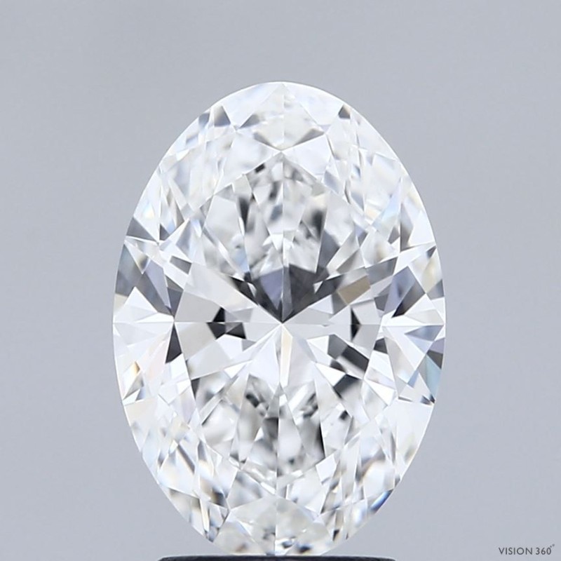 Diament laboratoryjny bezbarwny szlif owalny, 2.56ct, VVS2, E, IGI LG724579435