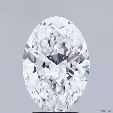 Diament laboratoryjny bezbarwny szlif owalny, 2.56ct, VVS2, E, IGI LG724579435