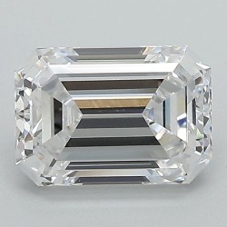 Diament laboratoryjny bezbarwny szlif szmaragdowy, 1.52ct, VVS2, D, GIA 7478893087