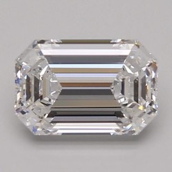 Diament laboratoryjny bezbarwny szlif szmaragdowy, 1.56ct, IF, D, GIA 6501881046