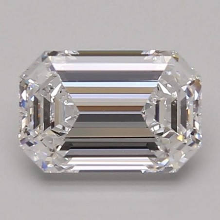 Diament laboratoryjny bezbarwny szlif szmaragdowy, 1.56ct, IF, D, GIA 6501881046