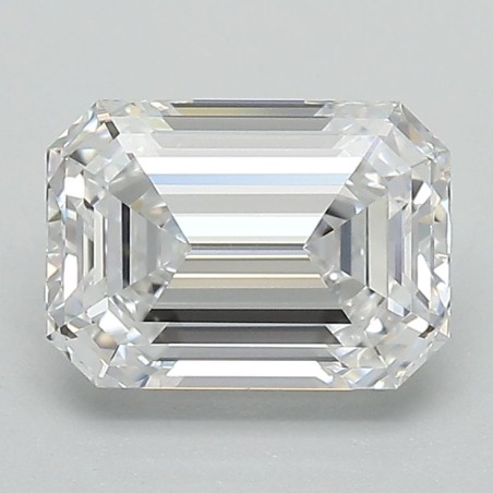 Diament laboratoryjny bezbarwny szlif szmaragdowy, 2.04ct, VVS2, E, GIA 7508577927