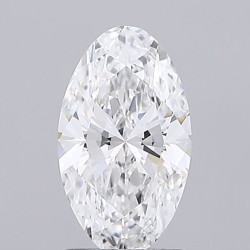 Diament laboratoryjny bezbarwny szlif owalny, 1.58ct, VVS1, E, IGI LG741521611