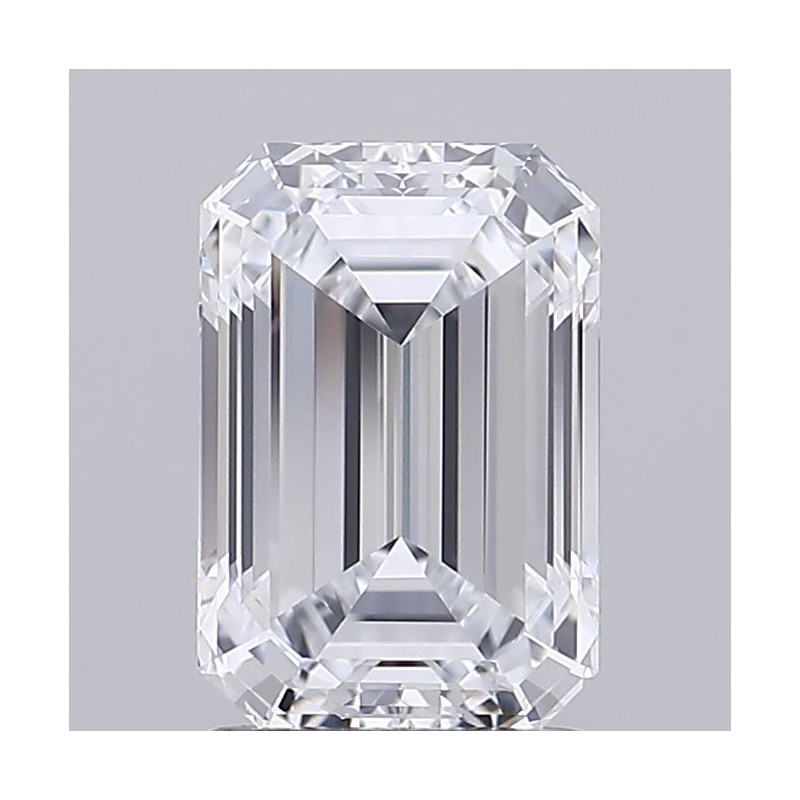 Diament laboratoryjny bezbarwny szlif szmaragdowy, 2.05ct, VVS2, F, GIA 6512543064