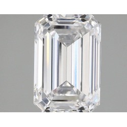 Diament laboratoryjny bezbarwny szlif szmaragdowy, 2.1ct, IF, D, IGI LG709522219