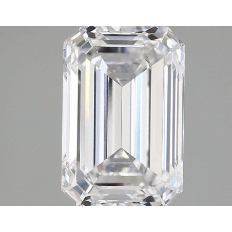 Diament laboratoryjny bezbarwny szlif szmaragdowy, 2.1ct, IF, D, IGI LG709522219