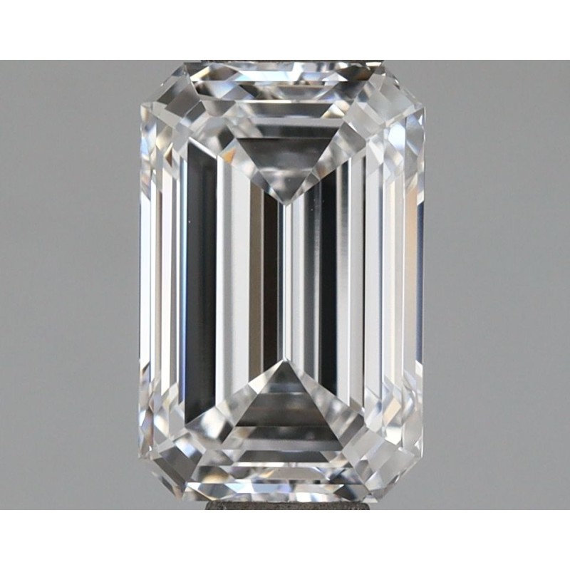 Diament laboratoryjny bezbarwny szlif szmaragdowy, 1.12ct, VVS1, D, IGI LG678526003