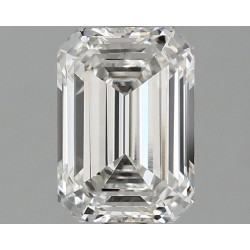 Diament laboratoryjny bezbarwny szlif szmaragdowy, 1.59ct, VVS2, F, IGI LG743566741