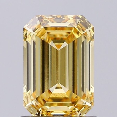 Diament laboratoryjny o barwie fantazyjnej szlif szmaragdowy, 1.06ct, VVS2, Fancy Intense Yellow, IGI LG743533944