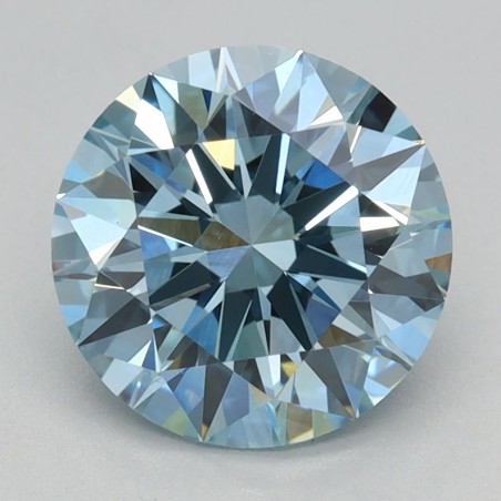 Diament laboratoryjny o barwie fantazyjnej szlif okrągły, 1.58ct, VVS2, Fancy Vivid Blue, IGI LG719562725