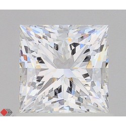 Diament laboratoryjny bezbarwny szlif princess, 1.08ct, VVS2, E, IGI LG740506221