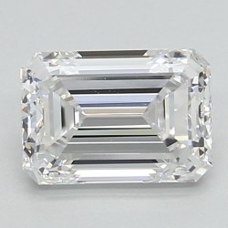 Diament laboratoryjny bezbarwny szlif szmaragdowy, 1.37ct, VVS2, D, IGI LG717539463