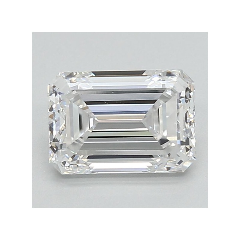 Diament laboratoryjny bezbarwny szlif szmaragdowy, 1.37ct, VVS2, D, IGI LG717539463