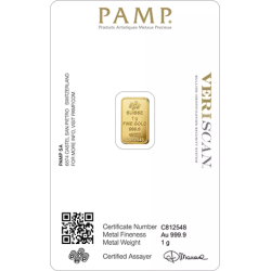 Sztabka Złota 1 gram  PAMP LBMA