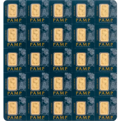 Sztabka Złota 25 x 1 gram  PAMP LBMA Multipak