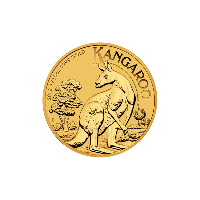 Złota moneta 1/10 uncji Australijski Kangur różne roczniki Złota moneta 1/10 uncji Australijski Kangur różne roczniki
